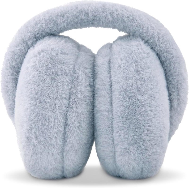 YATANAM Women Ear Muffs Winter Girls White Earmuffs Fuzzy Kids Black Ear Muff Cute Fluffy Ear Warmers Foldable Ear Covers Boy - Image 2